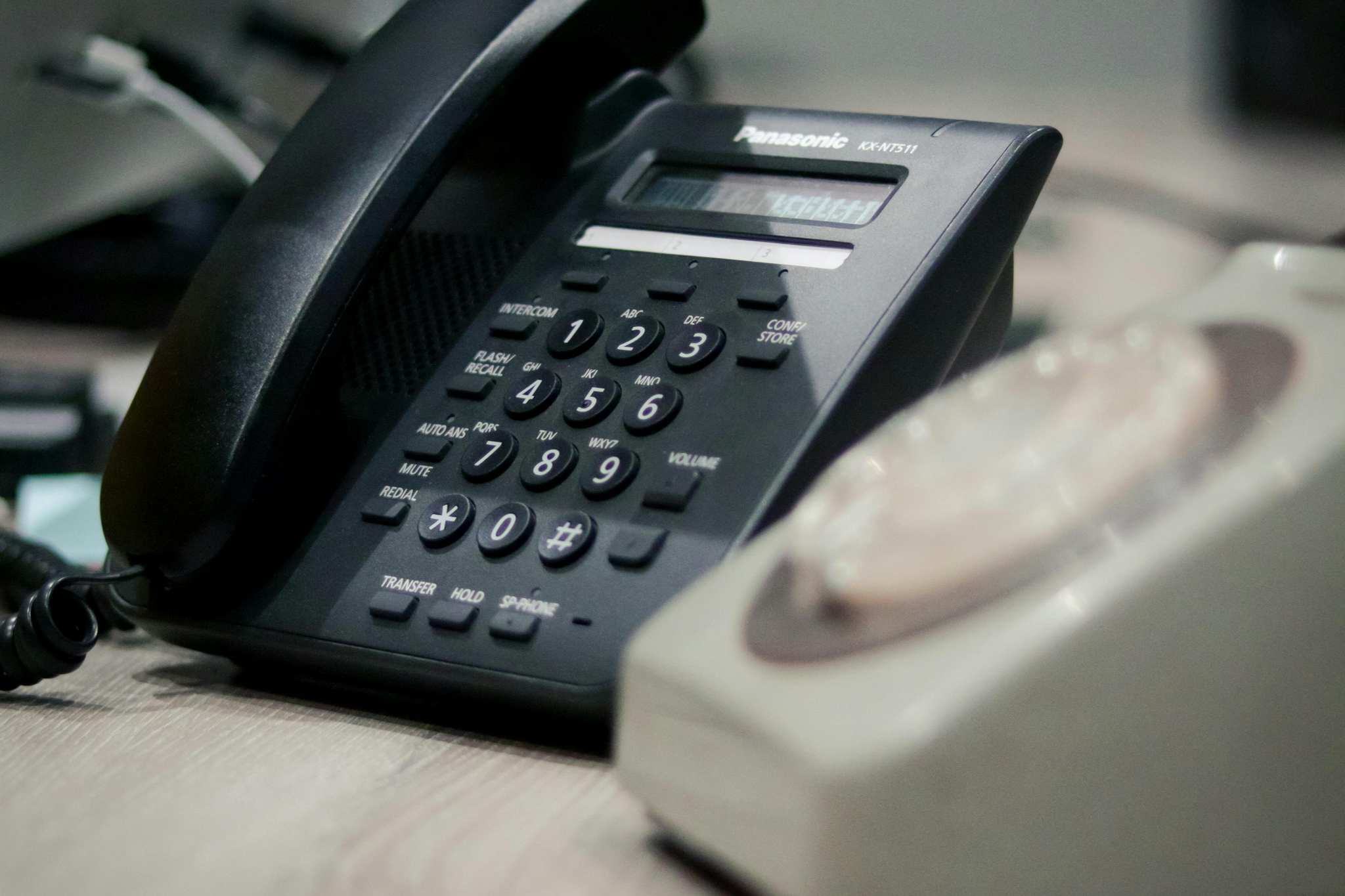 Person using phone service